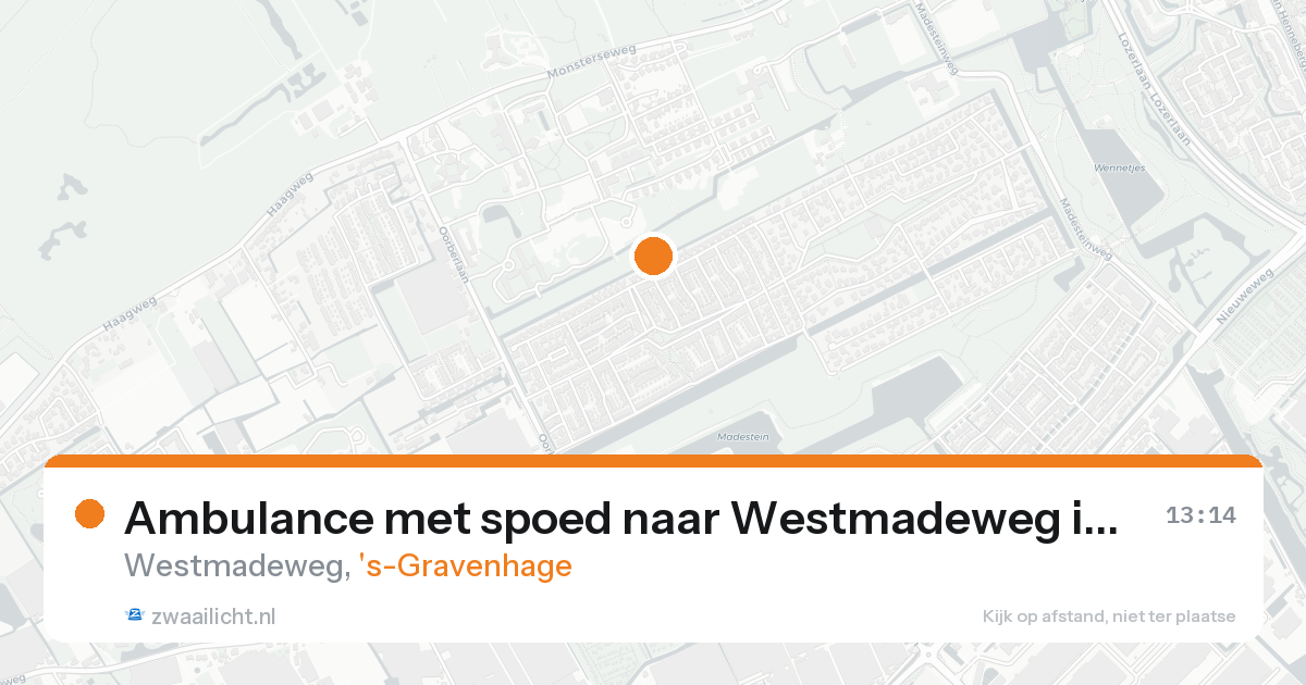 Ambulance met spoed naar Westmadeweg in 's-Gravenhage — 24 aug 2026
