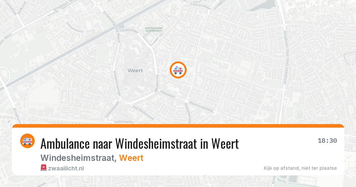 Ambulance naar Windesheimstraat in Weert — 9 jul 2026