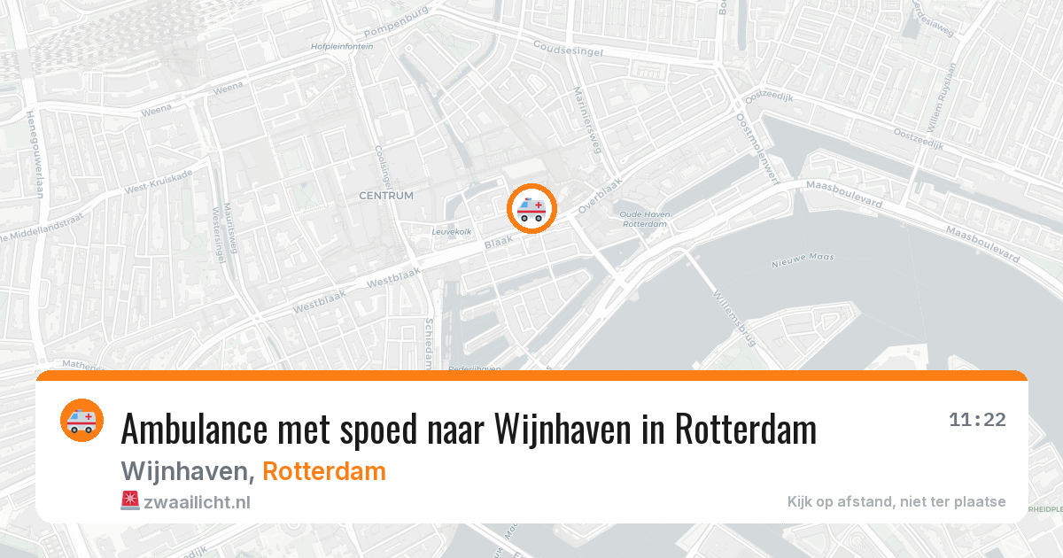 Ambulance met spoed naar Wijnhaven in Rotterdam — 29 apr 2026
