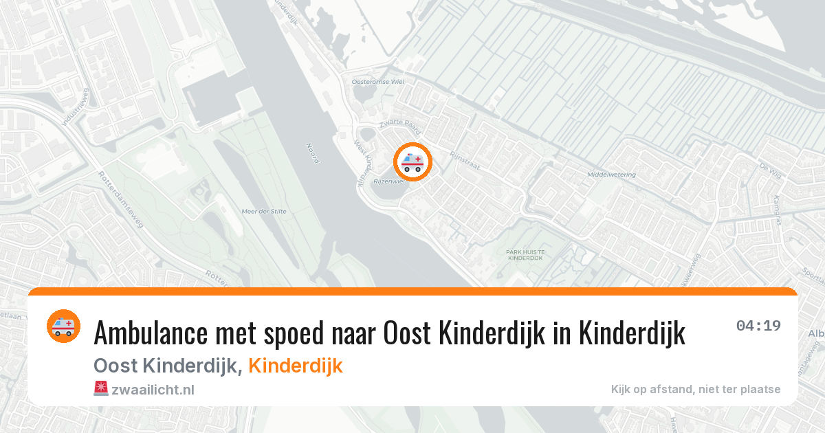 Ambulance met spoed naar Oost Kinderdijk in Kinderdijk — 28 jun 2026