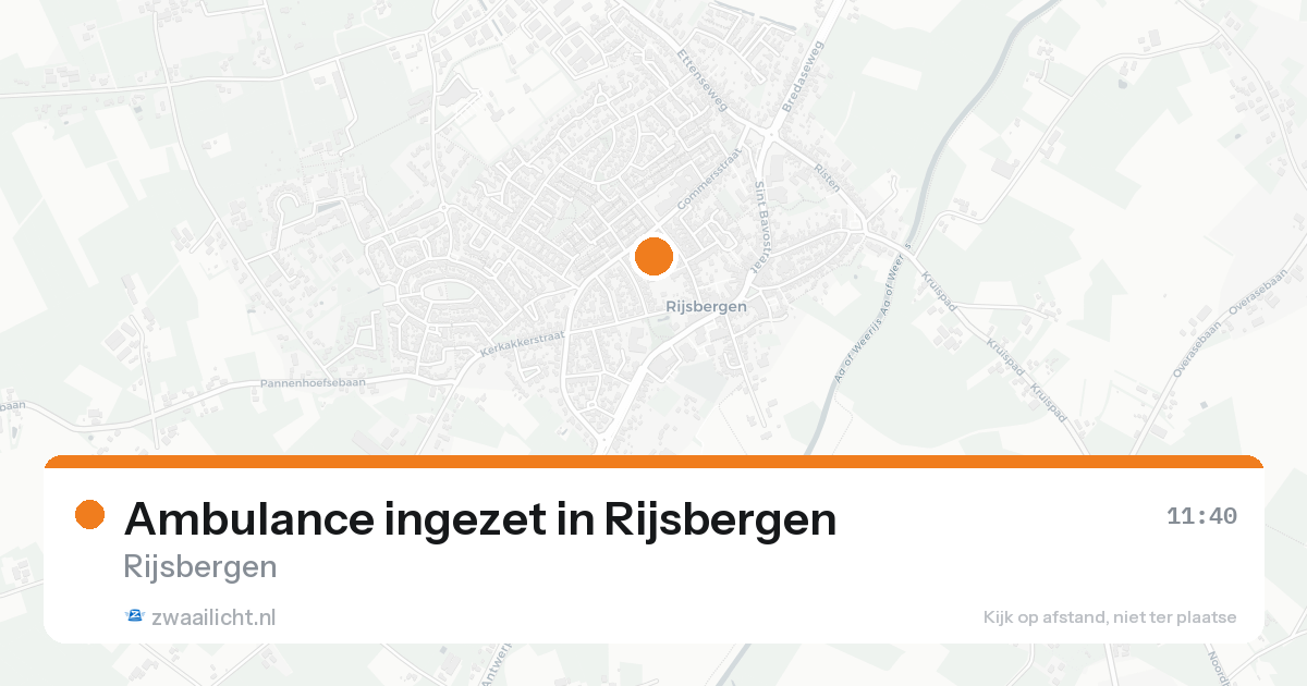 Ambulance ingezet in Rijsbergen — 15 aug 2026