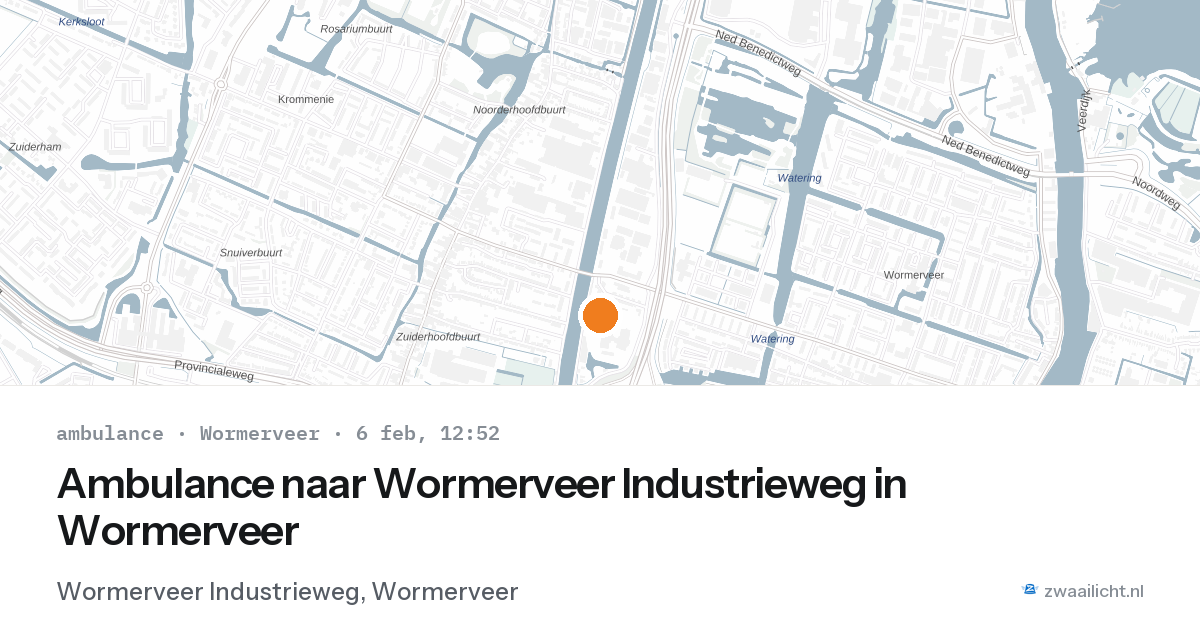 Ambulance naar Wormerveer Industrieweg in Wormerveer — 6 feb 2026