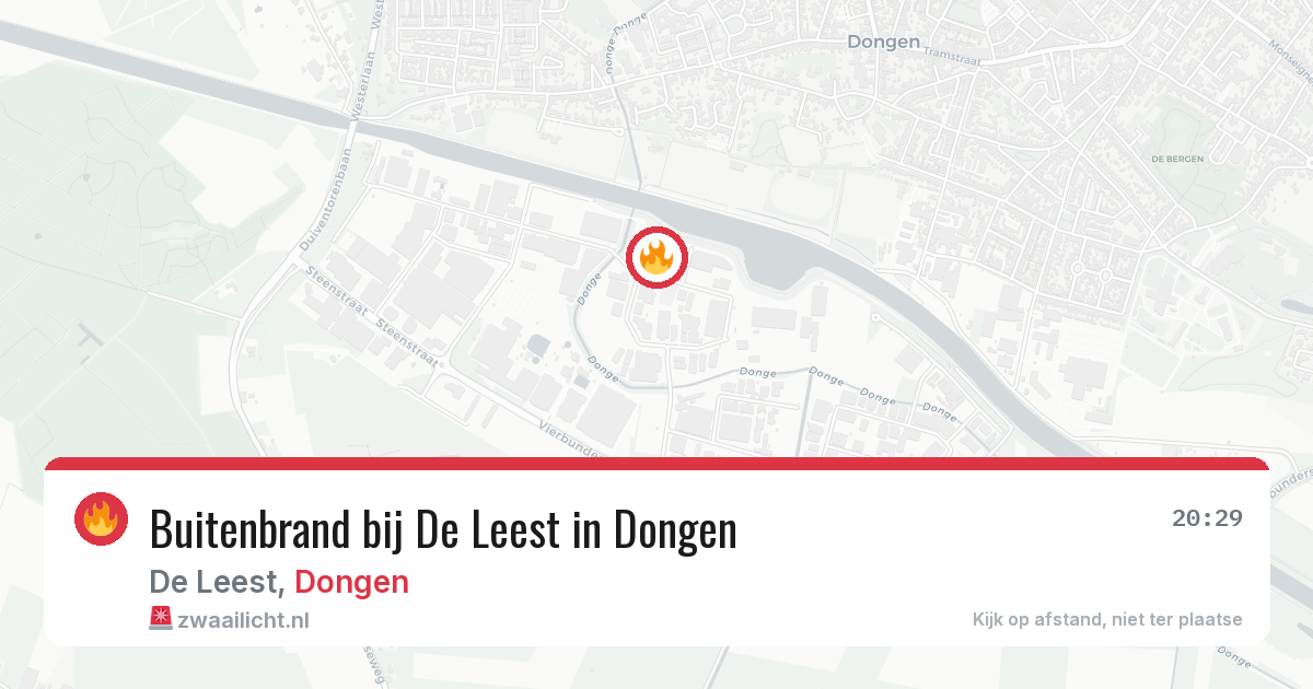 Buitenbrand bij De Leest in Dongen — 9 jun 2026
