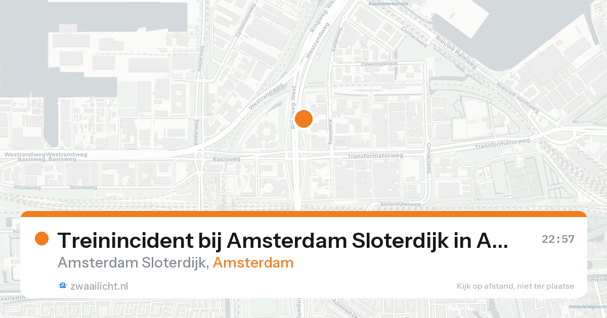 Treinincident bij Amsterdam Sloterdijk in Amsterdam — 25 aug 2026