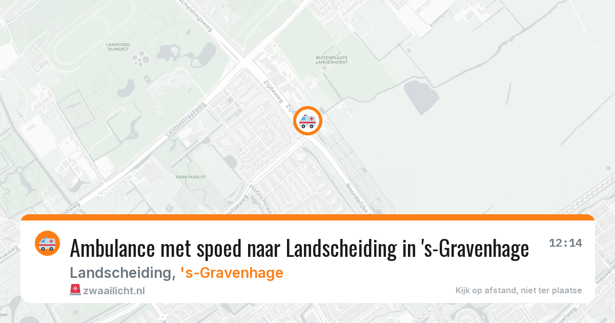 Ambulance met spoed naar Landscheiding in 's-Gravenhage — 4 aug 2026