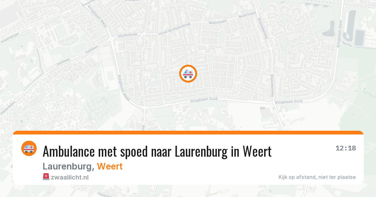 Ambulance met spoed naar Laurenburg in Weert — 31 jul 2026