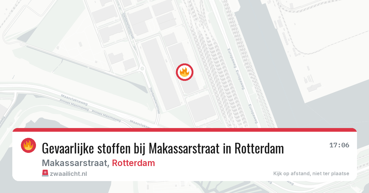 Gevaarlijke stoffen bij Makassarstraat in Rotterdam — 25 jun 2026