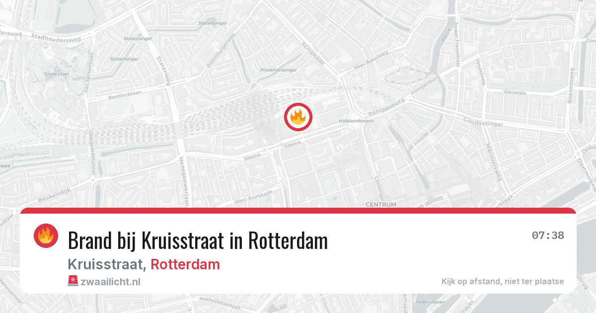 Brand bij Kruisstraat in Rotterdam — 11 jun 2026