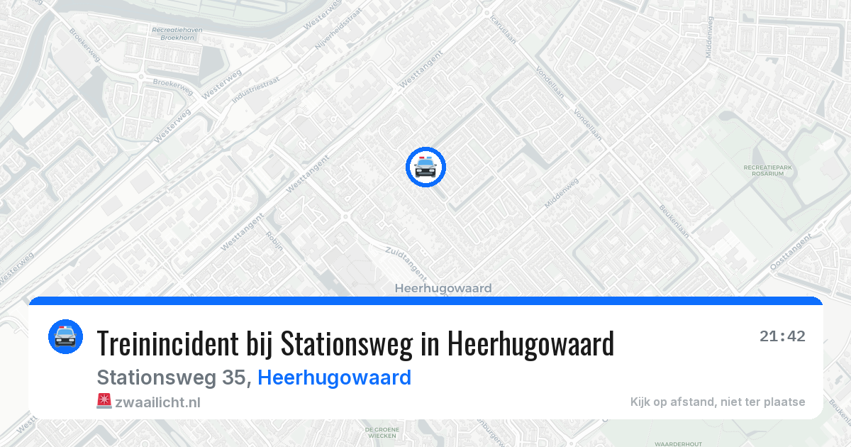 Treinincident bij Stationsweg in Heerhugowaard — 4 jun 2026