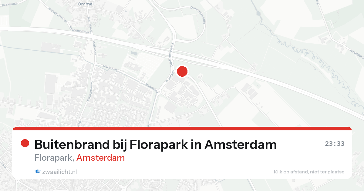 Buitenbrand bij Florapark in Amsterdam — 18 aug 2026