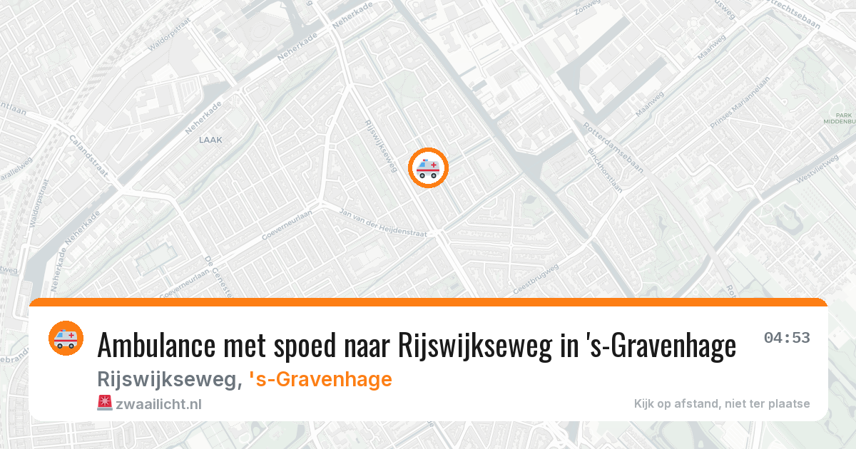 Ambulance met spoed naar Rijswijkseweg in 's-Gravenhage — 25 apr 2026