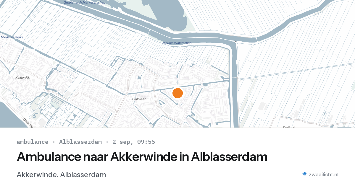 Ambulance naar Akkerwinde in Alblasserdam — 2 sep 2026