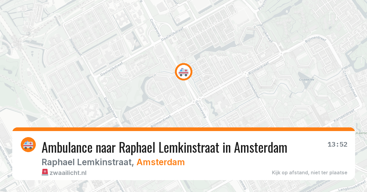 Ambulance naar Raphael Lemkinstraat in Amsterdam — 27 jun 2026