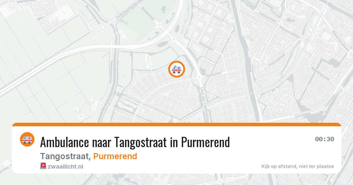 Ambulance naar Tangostraat in Purmerend — 1 jul 2026