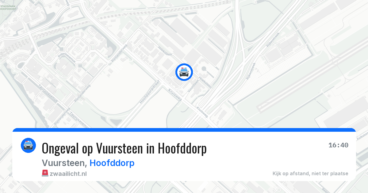 Ongeval op Vuursteen in Hoofddorp — 13 jun 2026