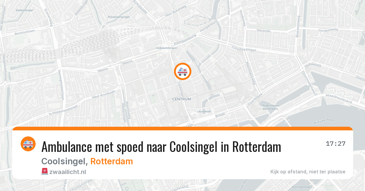 Ambulance met spoed naar Coolsingel in Rotterdam — 4 apr 2026