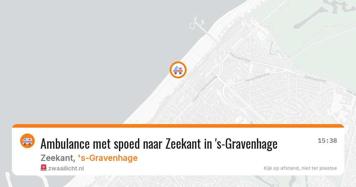 Ambulance met spoed naar Zeekant in 's-Gravenhage — 13 aug 2026