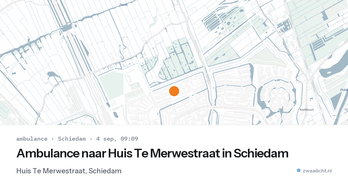 Ambulance naar Huis Te Merwestraat in Schiedam — 4 sep 2026