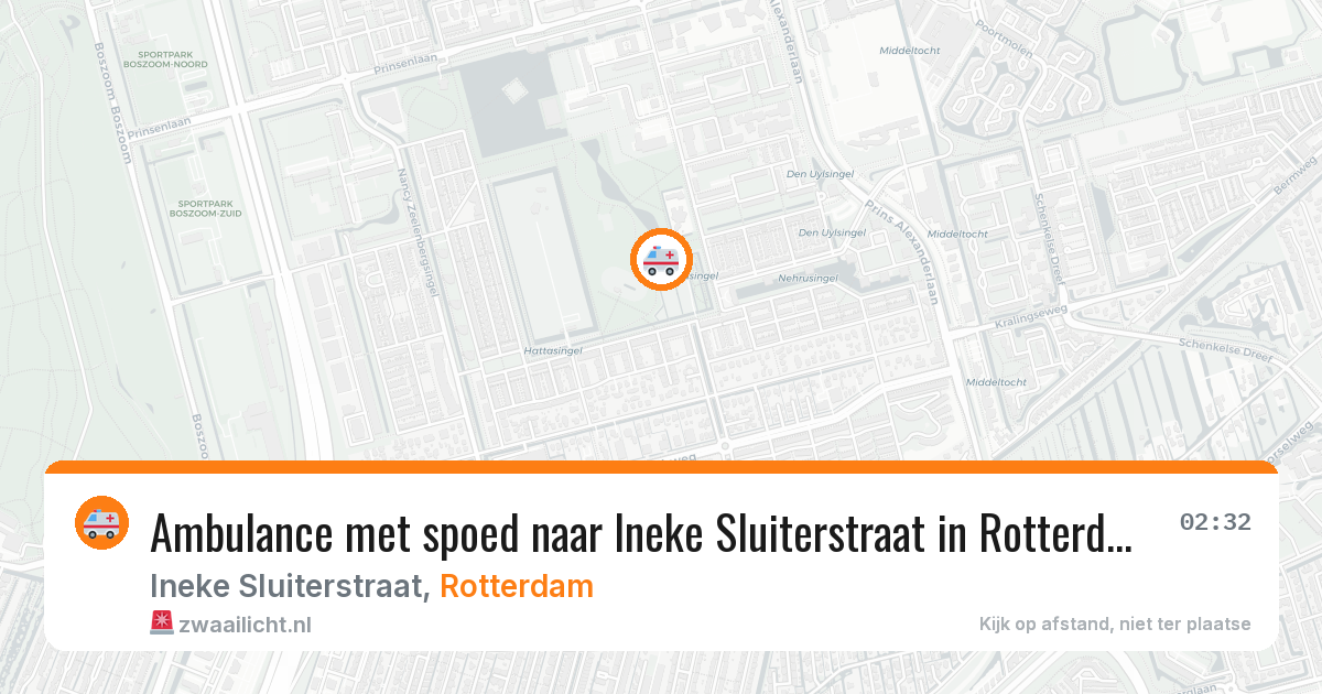 Ambulance met spoed naar Ineke Sluiterstraat in Rotterdam — 6 jul 2026