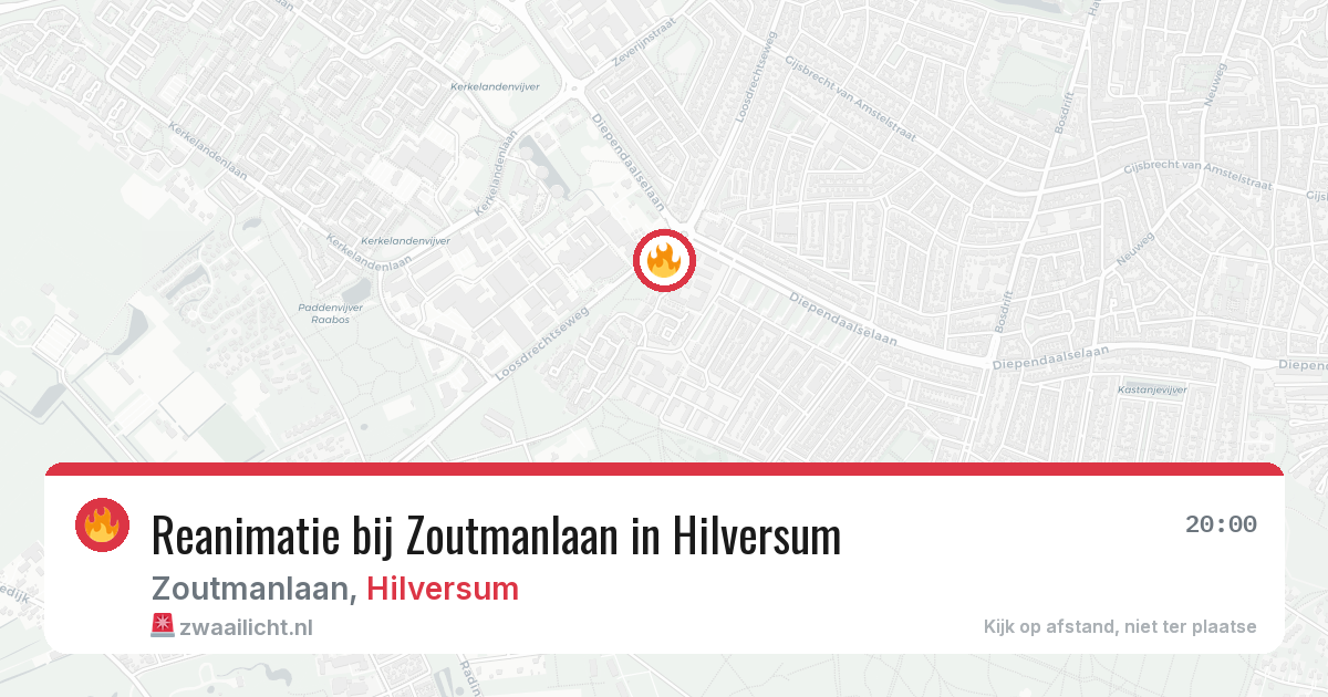 Reanimatie bij Zoutmanlaan in Hilversum — 9 apr 2026