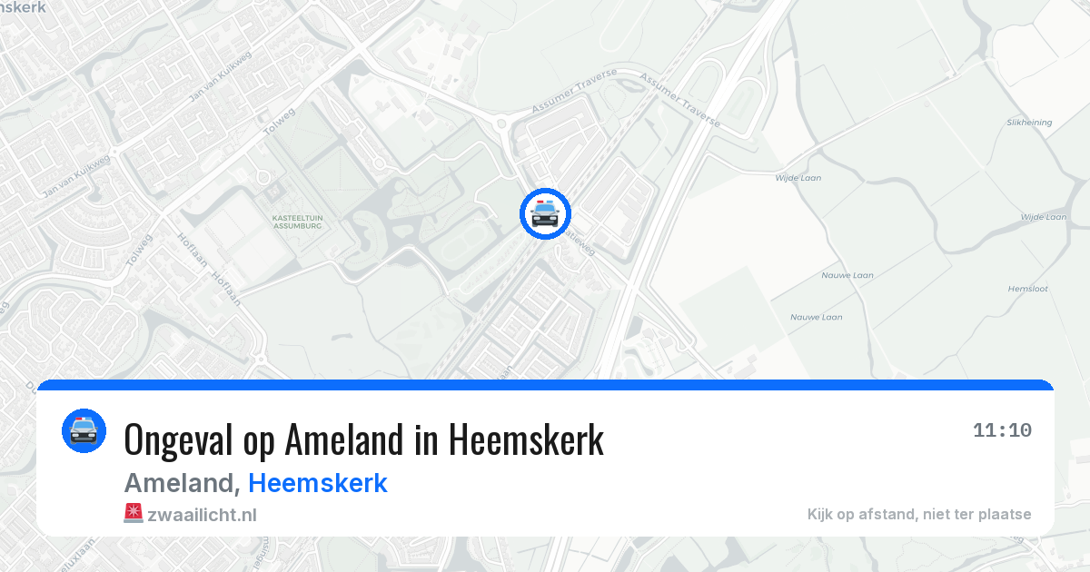 Ongeval op Ameland in Heemskerk — 29 mei 2026