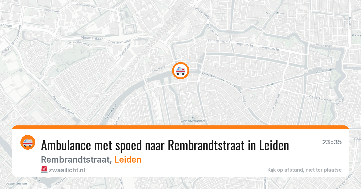 Ambulance met spoed naar Rembrandtstraat in Leiden — 25 jun 2026