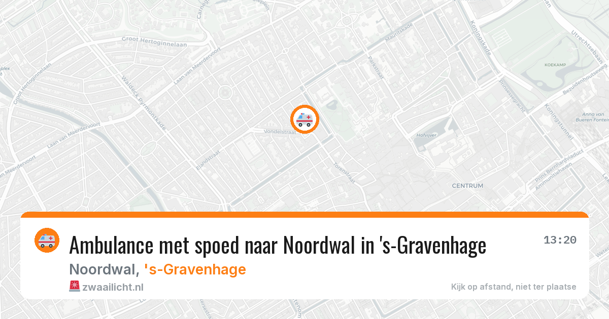 Ambulance met spoed naar Noordwal in 's-Gravenhage — 21 feb 2026