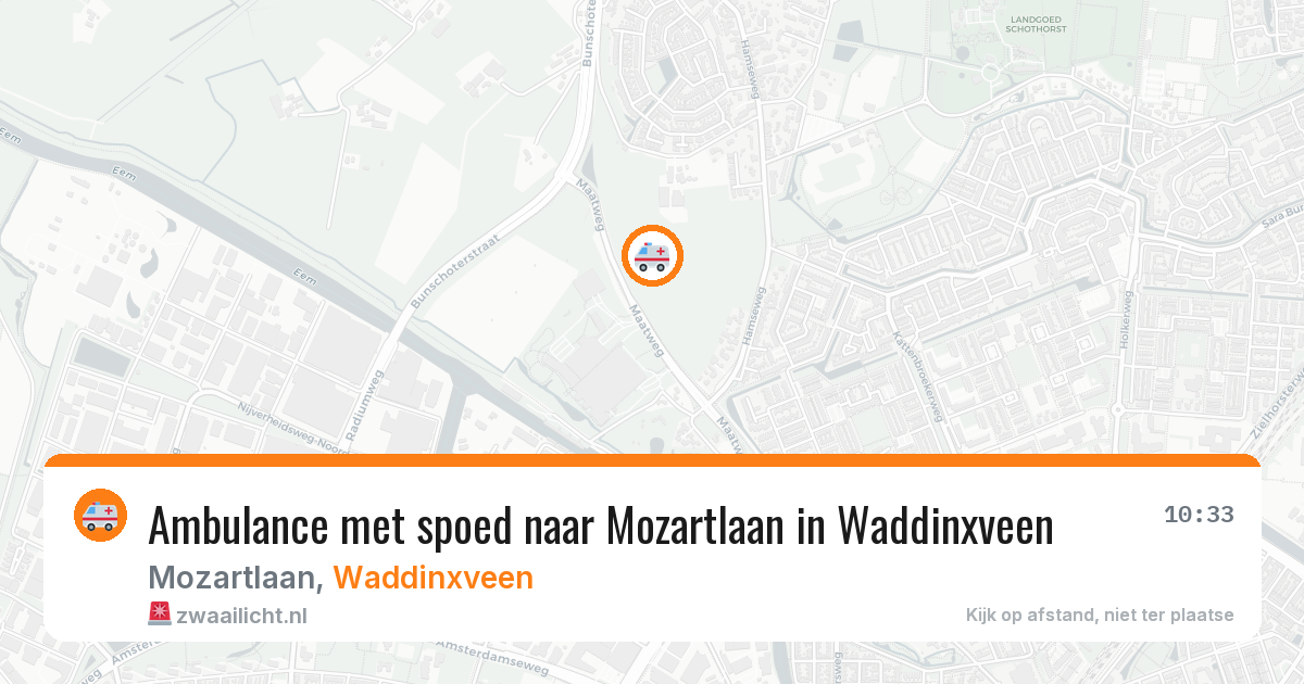 Ambulance met spoed naar Mozartlaan in Waddinxveen — 19 jan 2026