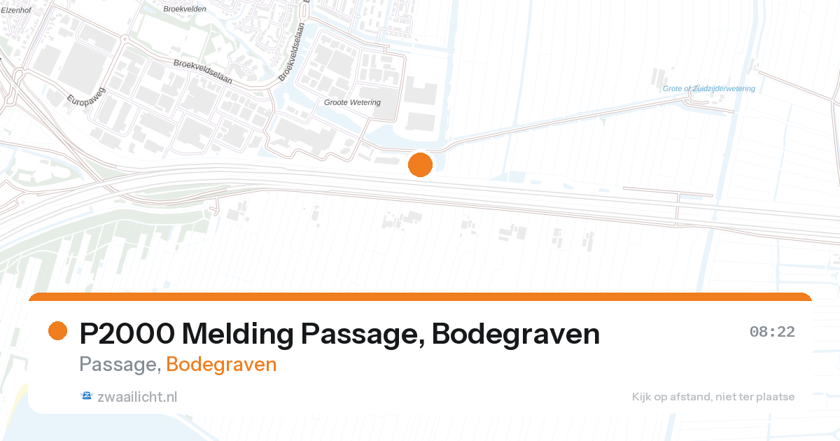 P2000 Melding Passage, Bodegraven — 27 aug 2026