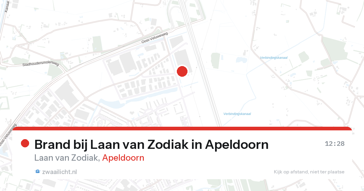 Brand bij Laan van Zodiak in Apeldoorn — 28 aug 2026