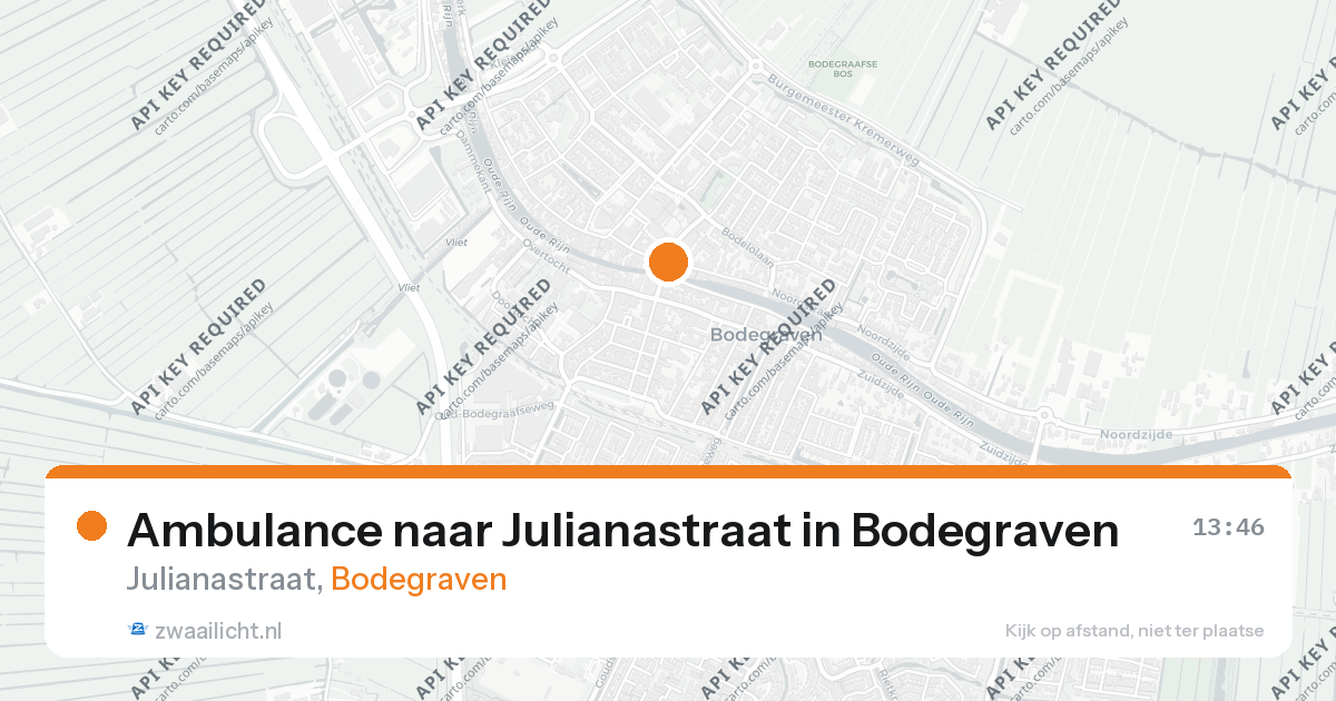 Ambulance naar Julianastraat in Bodegraven — 14 jun 2026