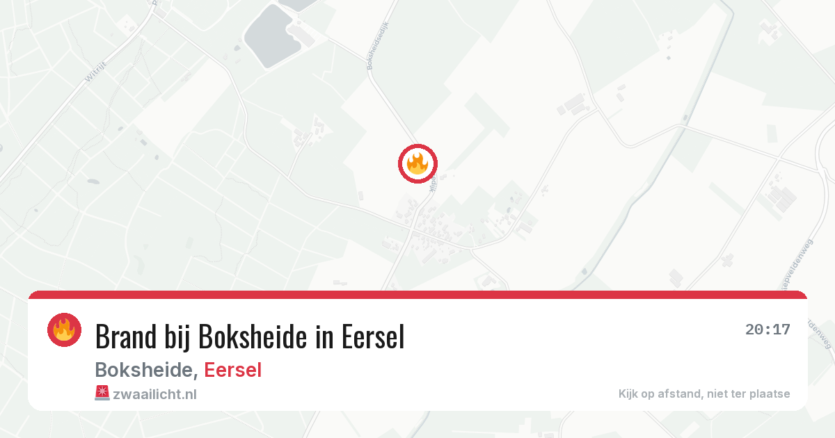 Brand bij Boksheide in Eersel — 23 mei 2026