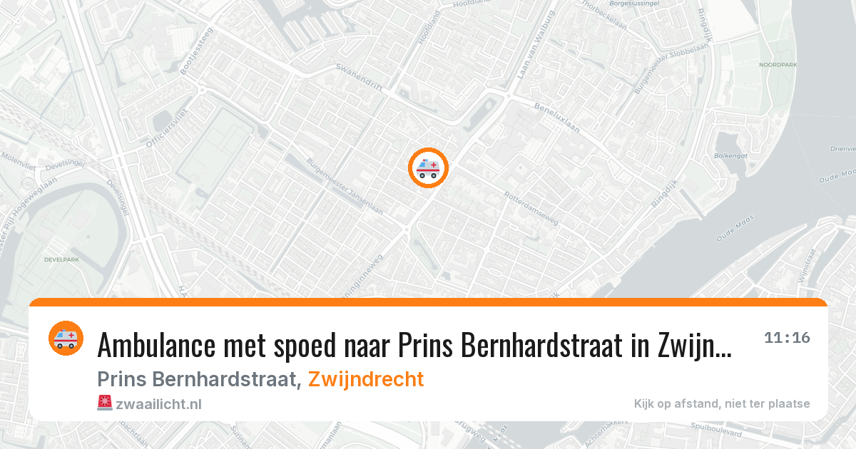 Ambulance met spoed naar Prins Bernhardstraat in Zwijndrecht — 21 jan 2026
