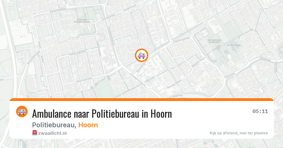 Ambulance naar Politiebureau in Hoorn — 26 jul 2026