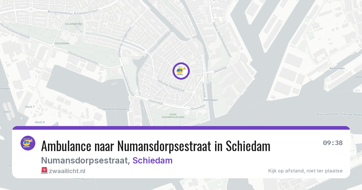 Ambulance naar Numansdorpsestraat in Schiedam — 28 jun 2026