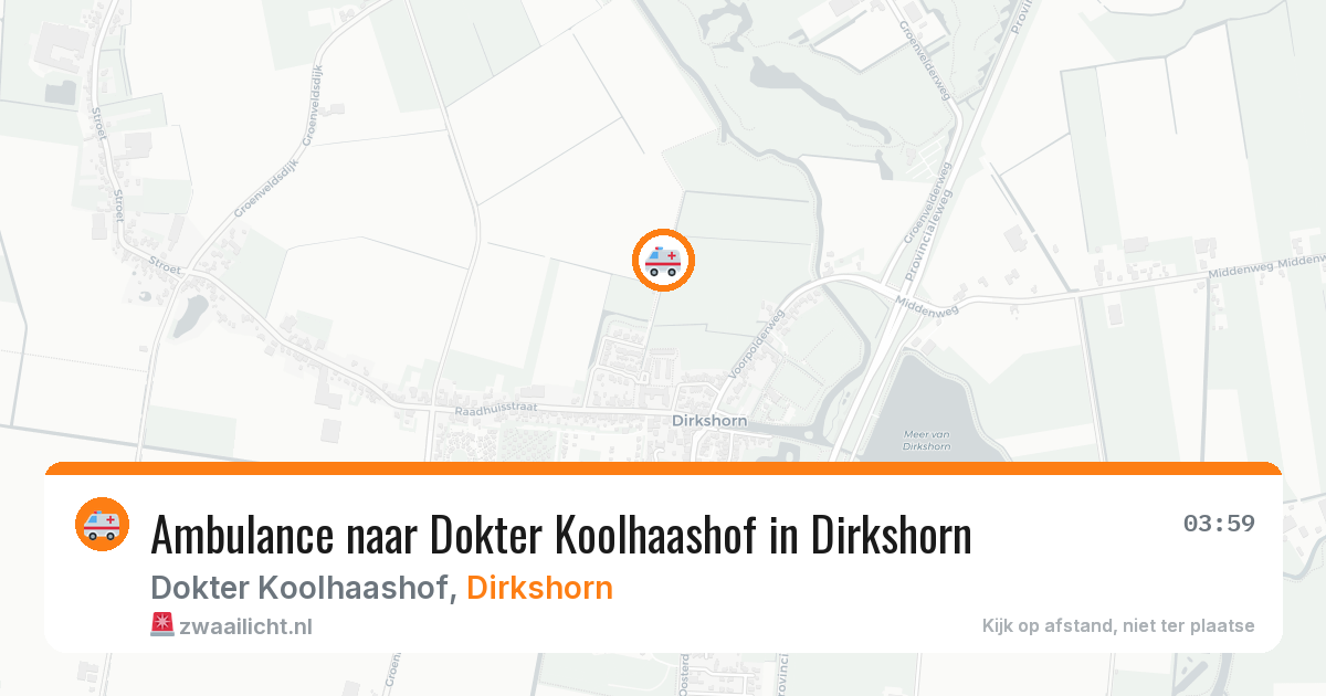 Ambulance naar Dokter Koolhaashof in Dirkshorn — 27 mrt 2026