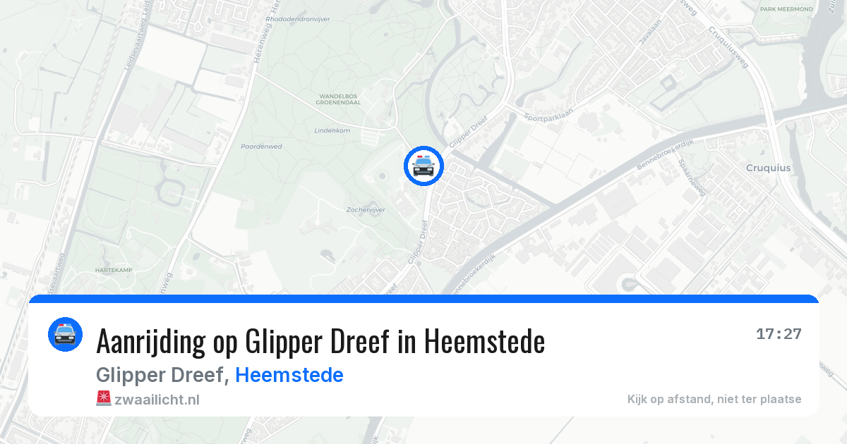 Aanrijding op Glipper Dreef in Heemstede — 12 aug 2026
