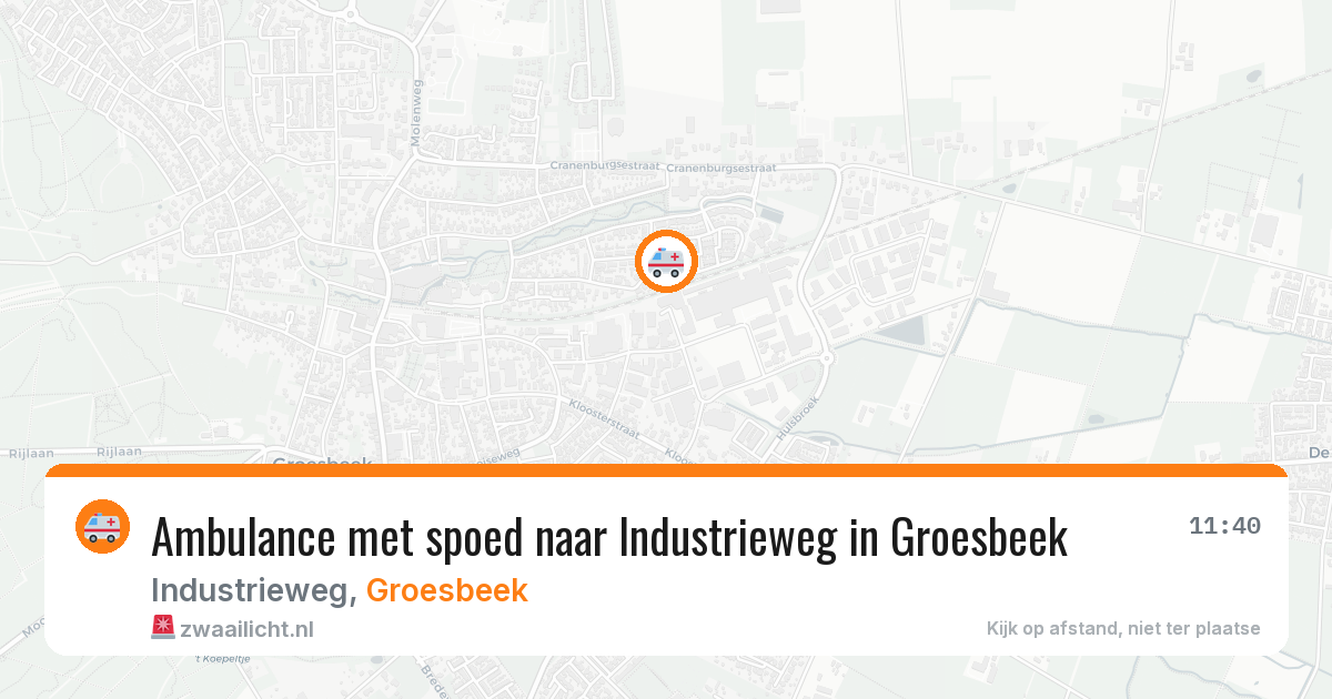 Ambulance met spoed naar Industrieweg in Groesbeek — 4 mei 2026