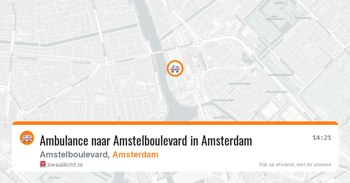 Ambulance naar Amstelboulevard in Amsterdam — 26 apr 2026