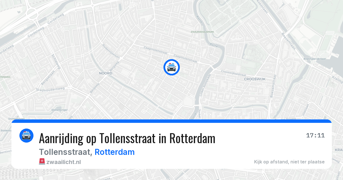 Aanrijding op Tollensstraat in Rotterdam — 20 jun 2026