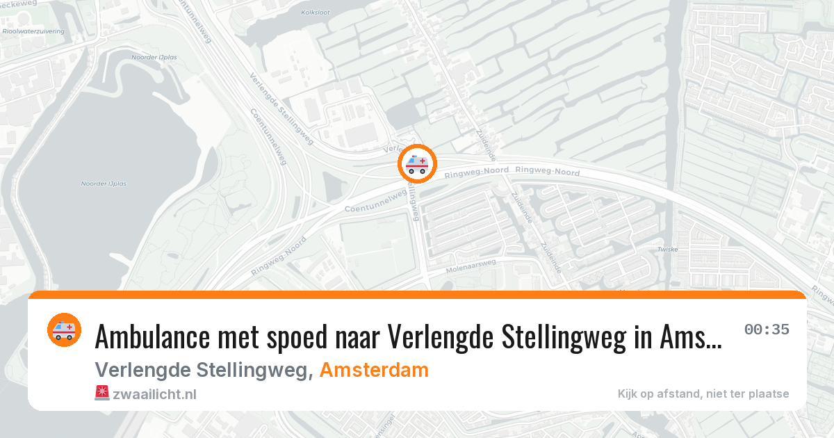 Ambulance met spoed naar Verlengde Stellingweg in Amsterdam — 8 mei 2026