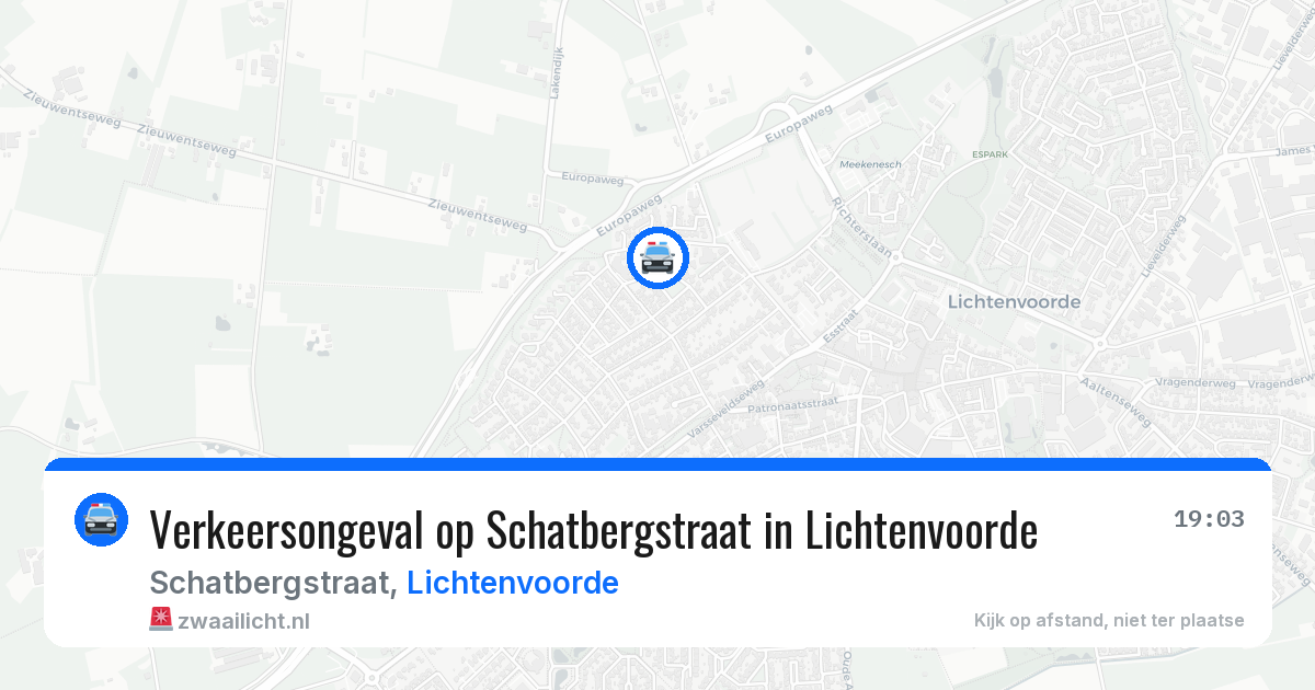 Verkeersongeval op Schatbergstraat in Lichtenvoorde — 17 mrt 2026