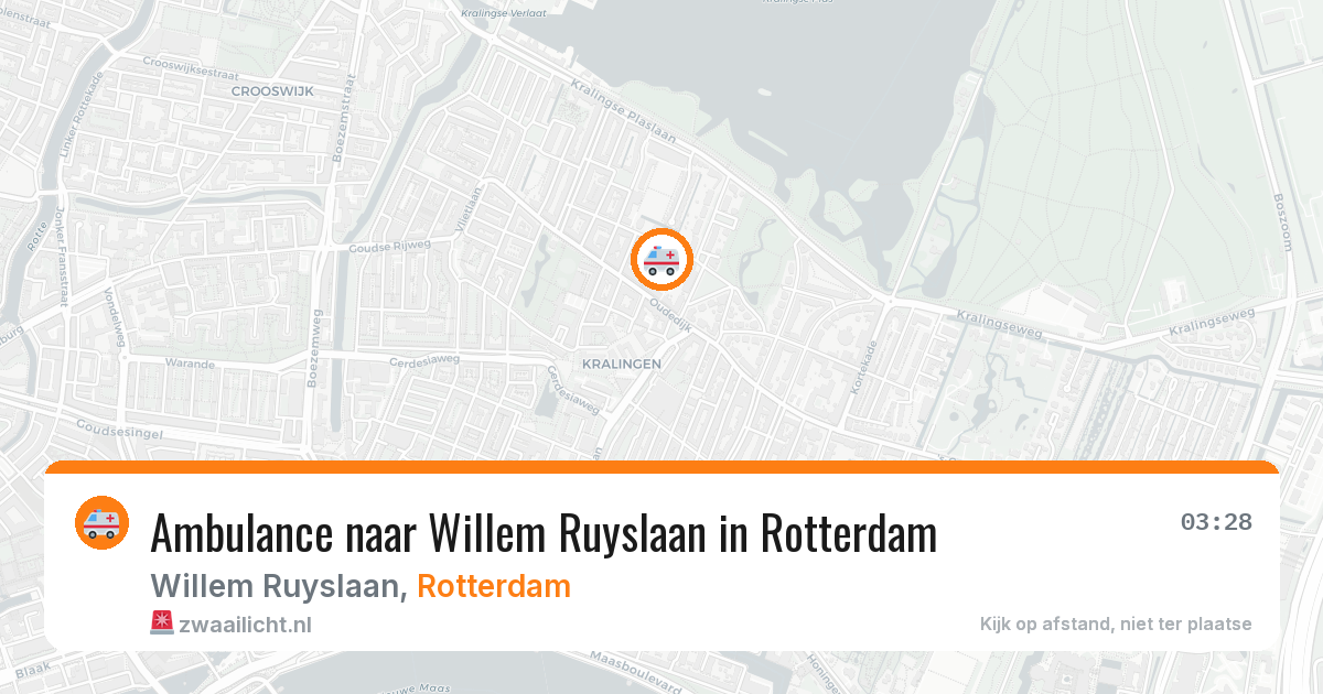 Ambulance naar Willem Ruyslaan in Rotterdam — 15 mei 2026