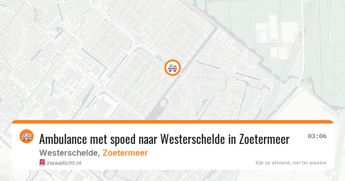 Ambulance met spoed naar Westerschelde in Zoetermeer — 7 mei 2026