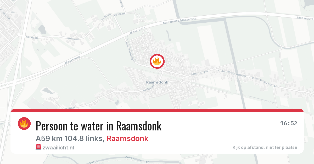 Persoon te water in Raamsdonk — 28 jun 2026