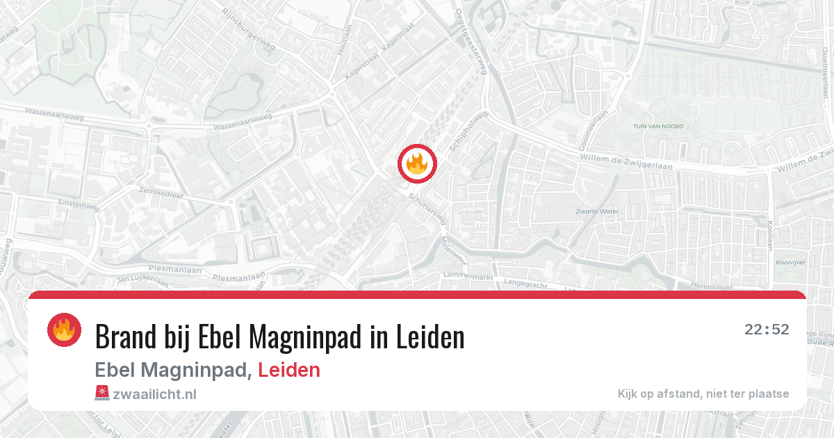 Brand bij Ebel Magninpad in Leiden — 3 jul 2026