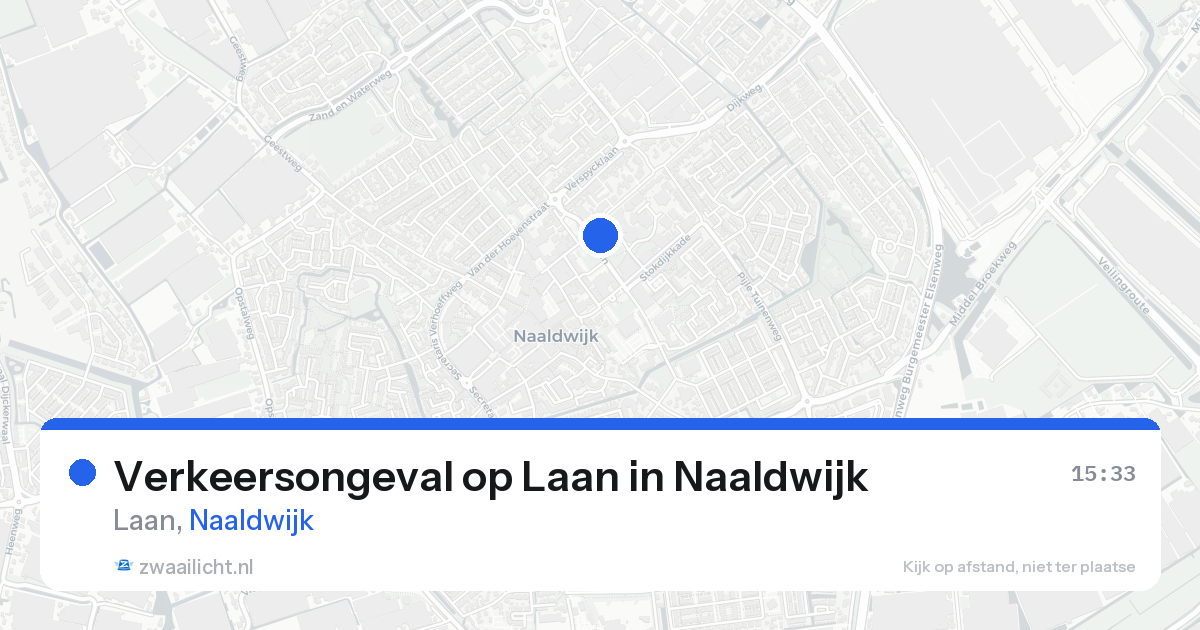 Verkeersongeval op Laan in Naaldwijk — 25 aug 2026