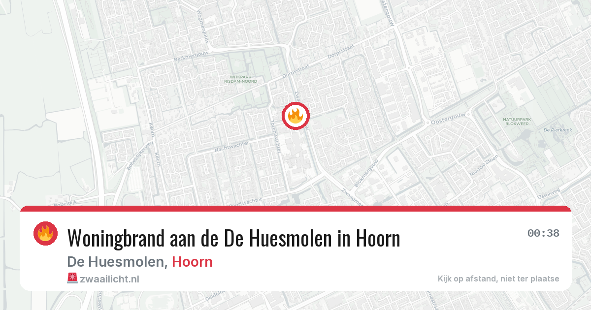 Woningbrand aan de De Huesmolen in Hoorn — 13 mrt 2026