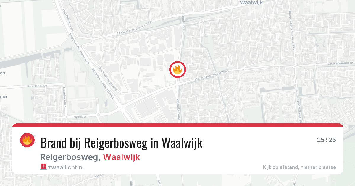 Brand bij Reigerbosweg in Waalwijk — 30 apr 2026