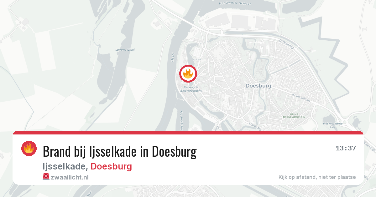 Brand bij Ijsselkade in Doesburg — 17 mei 2026